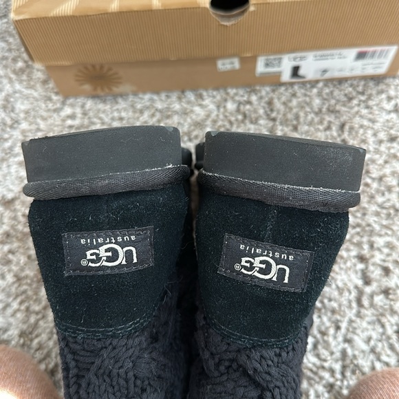 Ugg Mahalya tall black lace up tie sweater boots 7 - Picture 8 of 15